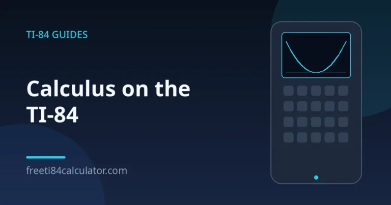 Calculus on the TI-84: Derivatives, Integrals & CALC Menu