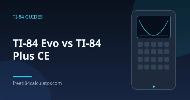 TI-84 Evo vs TI-84 Plus CE