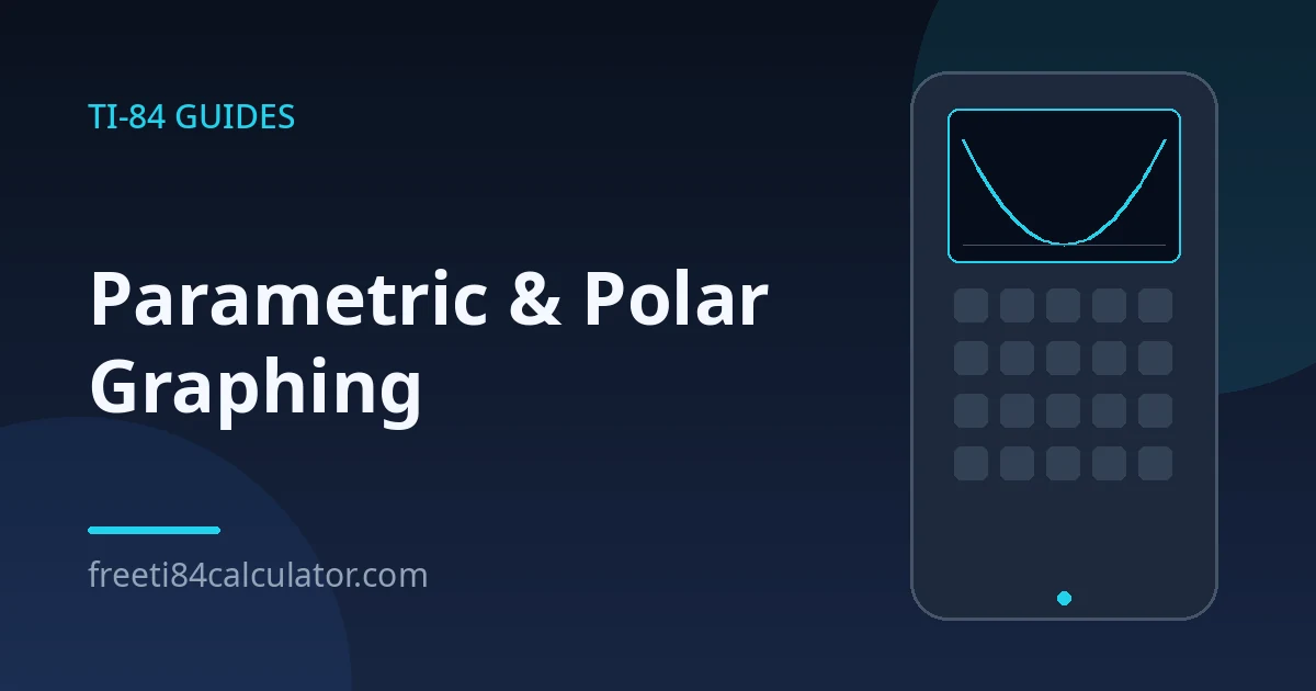 Parametric & Polar Graphing on the TI-84 (Par & Pol Modes) 1 Parametric & Polar Graphing on the TI-84 (Par & Pol Modes)