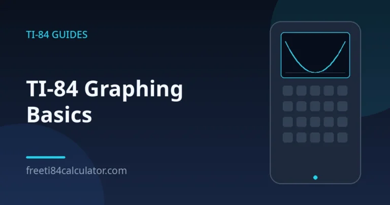 TI-84 Graphing Basics: Y=, Window, Zoom & Trace