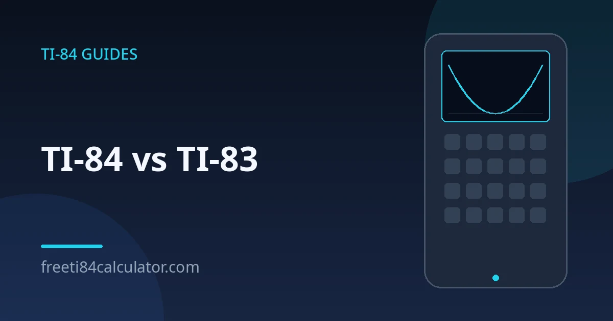 TI-84 Plus CE vs TI-83 Plus: Honest Comparison 1 TI-84 Plus CE vs TI-83 Plus: Honest Comparison