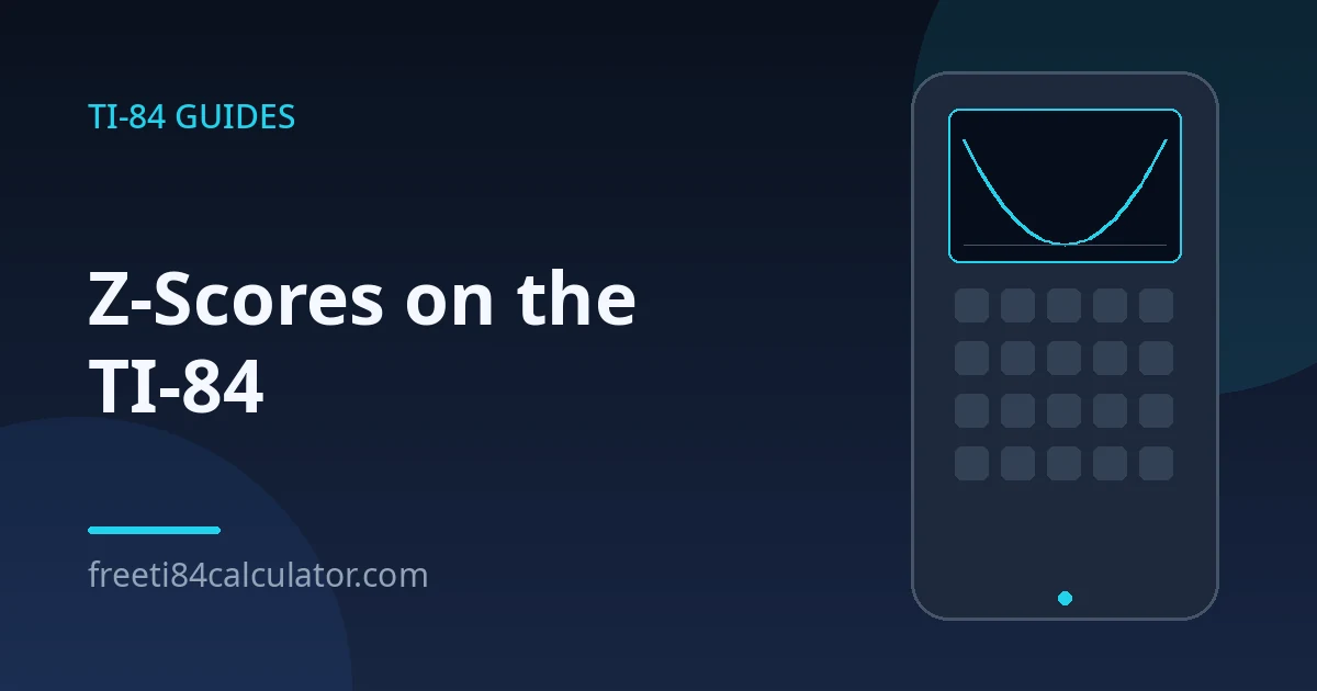 How to Compute Z-Scores on the TI-84